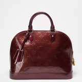 Louis Vuitton Red Monogram Vernis Alma PM Handbag