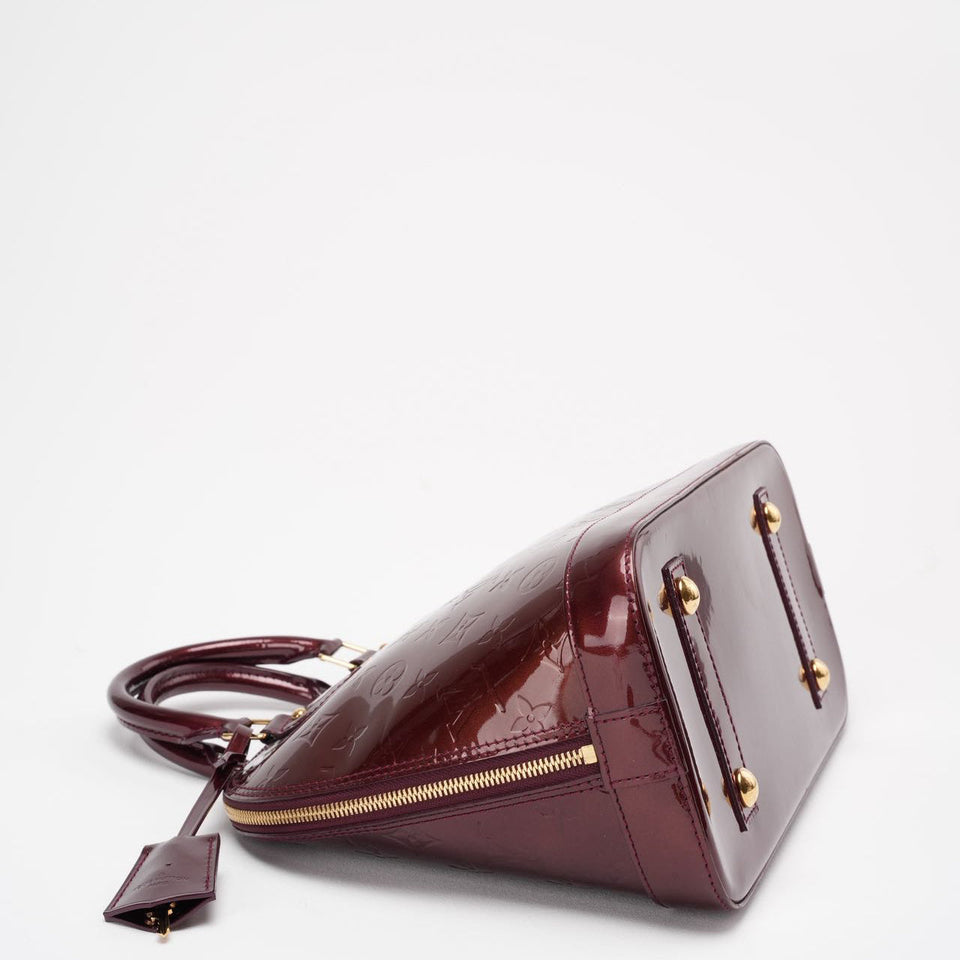 Louis Vuitton Red Monogram Vernis Alma PM Handbag