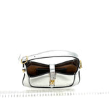 Gucci Jackie 1961 Mini Silver LamÃ© Leather Bag with Chain Strap