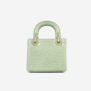 Christian Dior Mini Lady Dior - Green/Gold Crocodile