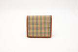 Burberry Compact Wallet in Tan Novacheck Canvas