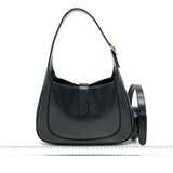 Gucci Jackie 1961 Black Leather Bag with Adjustable Strap