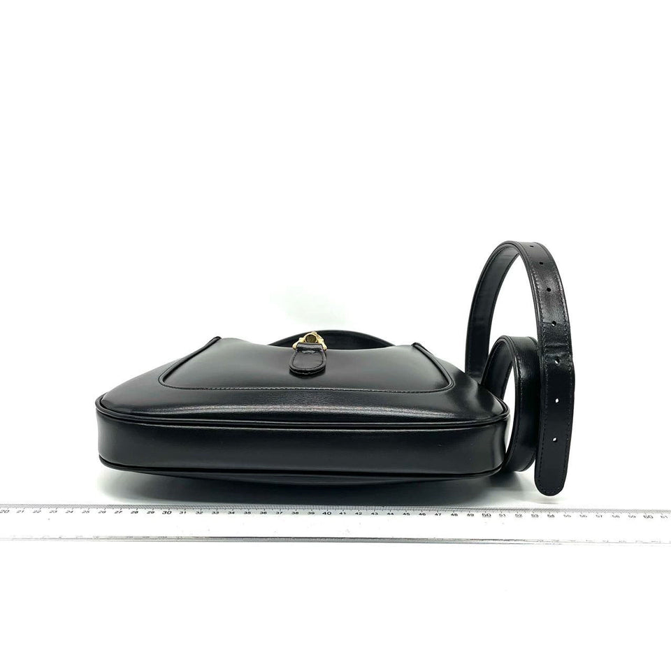 Gucci Jackie 1961 Black Leather Bag with Adjustable Strap