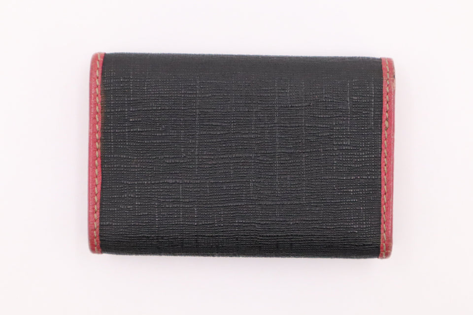 Gucci Key Case in Pink and Black Canvas