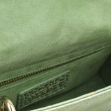 Christian Dior Mini Lady Dior - Green/Gold Crocodile