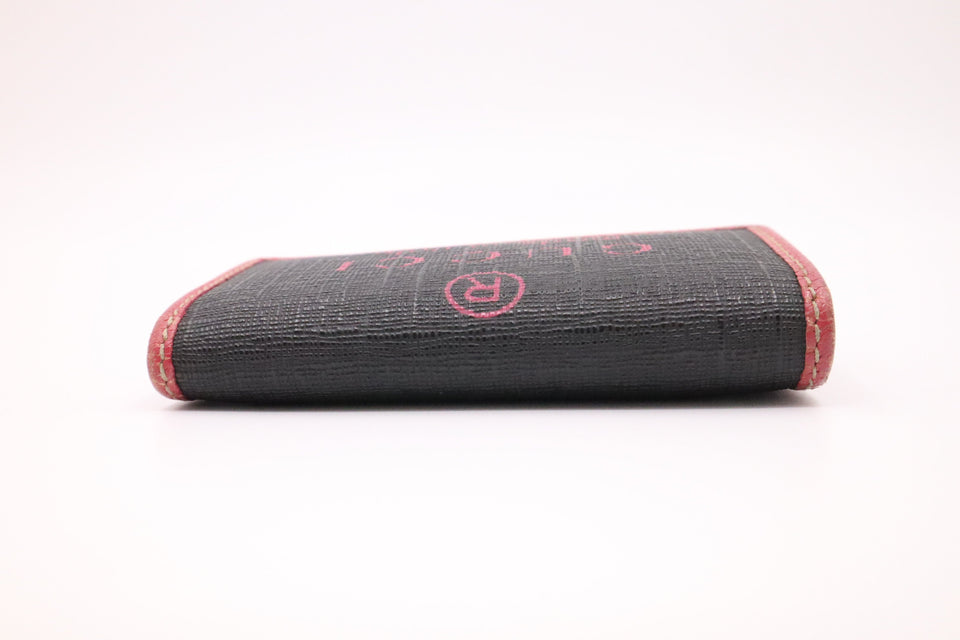 Gucci Key Case in Pink and Black Canvas