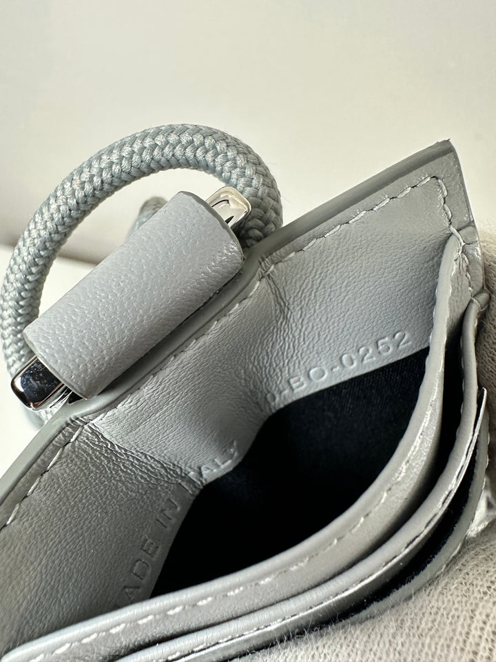 Dior CD Diamond Print Grey Coated Canvas  Holder on Lanyard