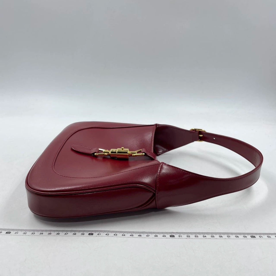 Gucci Jackie 1961 Red Leather Bag Small with Adjustable Strap