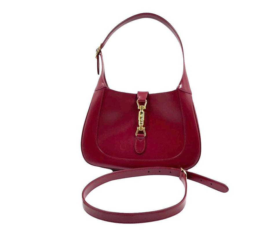 Gucci Jackie 1961 Red Leather Bag Small with Adjustable Strap