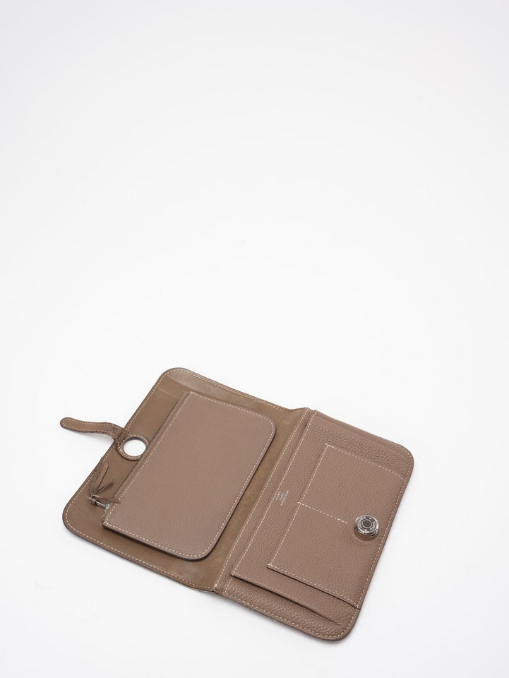 Hermes Hermes Dogon GM Togo Long Wallet Etoupe ( taupe)