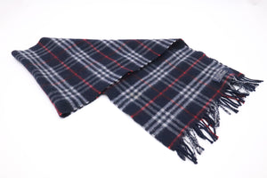 Burberry Scarf in Navy Cashmere and Wool