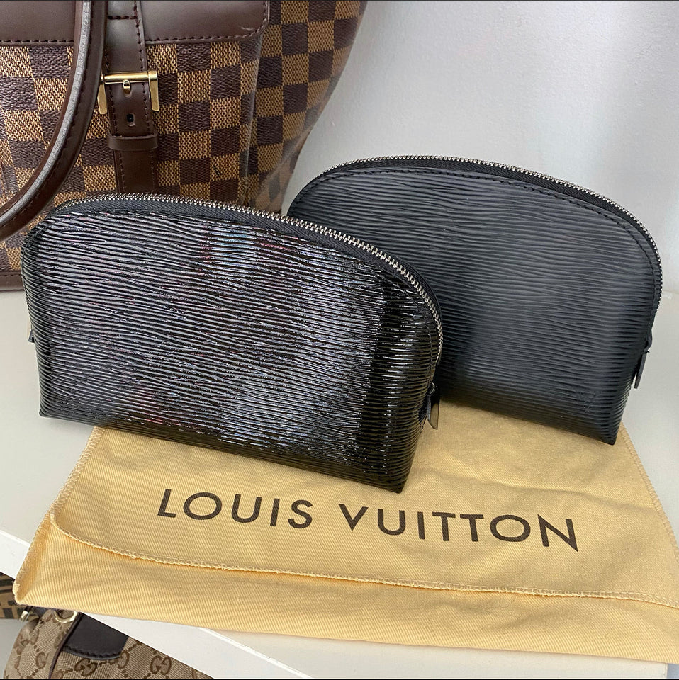 Louis Vuitton Black Epi Small Cosmetic Pouch Bag