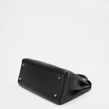 Hermes Black Kelly 28 P Square Togo Leather Palladium