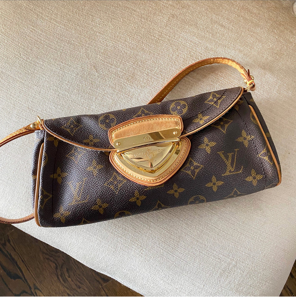 Louis Vuitton Monogram Canvas Small Beverly Clutch Pochette Bag