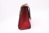Gucci Padlock Shoulder Bag in Red and Fuchsia Leather