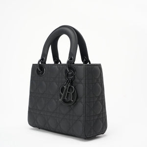 Christian Dior Matte Black Small Lady Dior Bag 2021