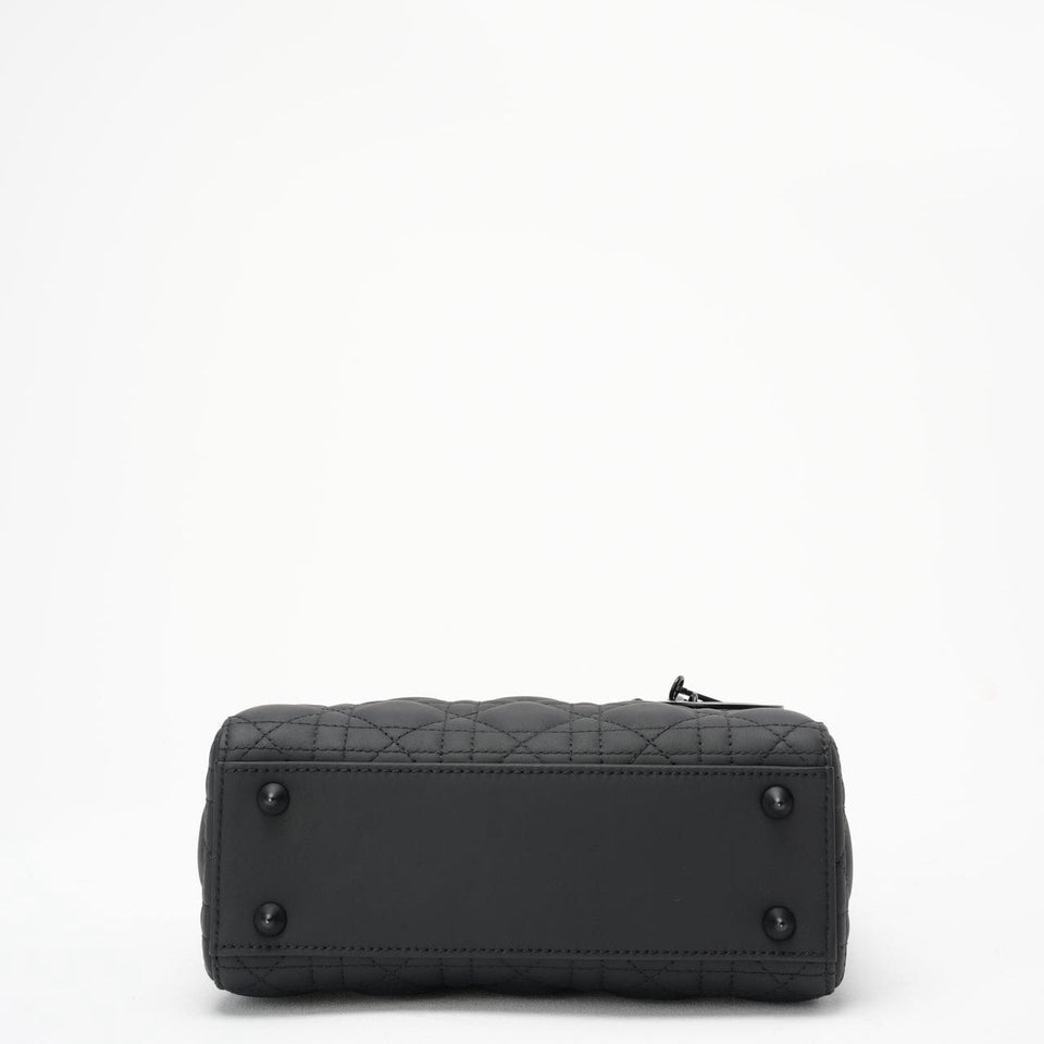 Christian Dior Matte Black Small Lady Dior Bag 2021