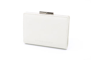 Burberry Compact Wallet in White Leather