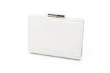 Burberry Compact Wallet in White Leather