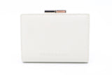 Burberry Compact Wallet in White Leather