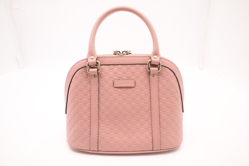 Gucci Mini Dome Bag in Blush Pink MicroGuccissima Leather