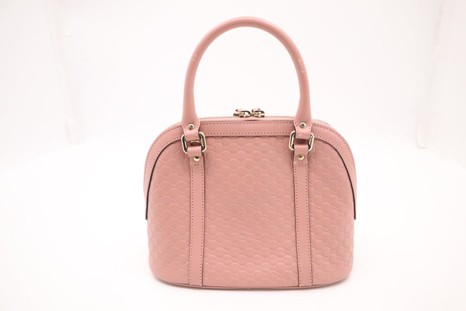 Gucci Mini Dome Bag in Blush Pink MicroGuccissima Leather