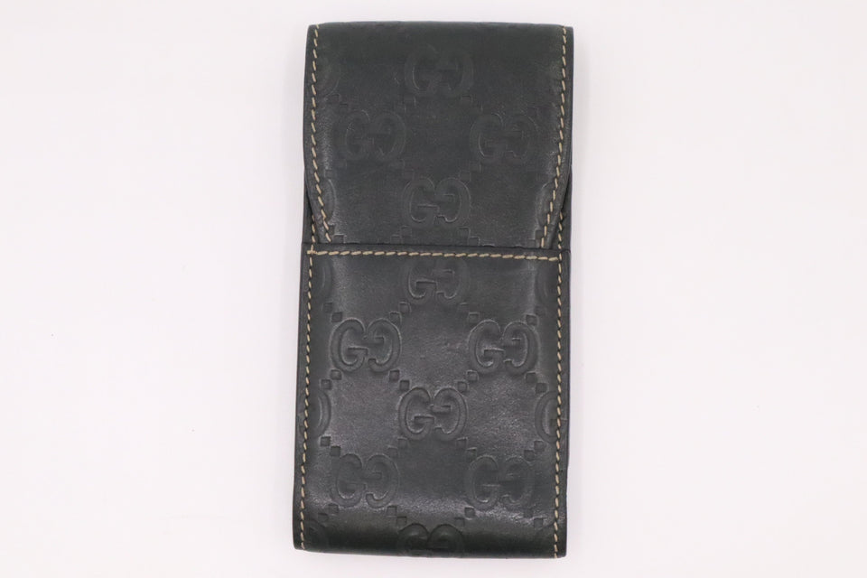 Gucci Cigarette Case in Dark Green Guccissima Leather