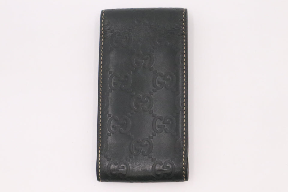 Gucci Cigarette Case in Dark Green Guccissima Leather