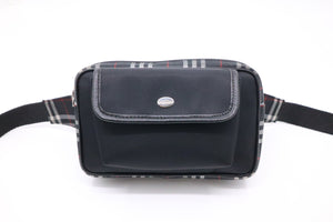 Burberry Waist Pouch in Black Check Nylon