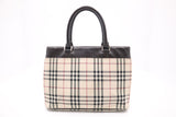Burberry Handbag in Beige Checked Canvas