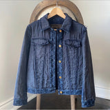 Louis Vuitton Monogram Blue Denim and Silk Jean Jacket - 38 / 6