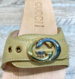 Gucci GG LIFFORD WOODEN SANDALS