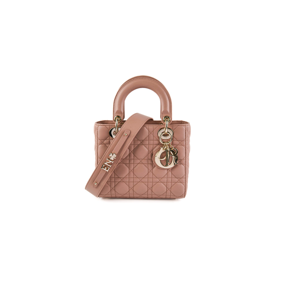 Christian Dior Small Lady Dior Lambskin Pink Bag