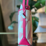 Hermes Ambie PM Framboise Toile H Veau Swift Tote