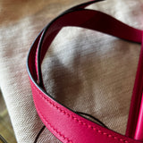 Hermes Ambie PM Framboise Toile H Veau Swift Tote