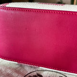Hermes Ambie PM Framboise Toile H Veau Swift Tote