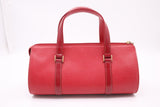 Burberry Round Handbag in Red Leather