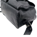 Prada Milano Double Pocket Leather Backpack Bag Black