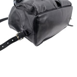 Prada Milano Double Pocket Leather Backpack Bag Black