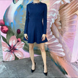 Louis Vuitton Navy Blue Long Sleeve Skater Dress - FR38 / USA 6