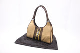 Gucci Jackie Shoulder Bag in Tan Canvas