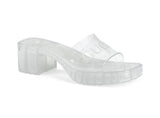 Gucci CLEAR RUBBER PLATFORM SANDALS