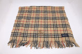 Burberry Shawl in Brown Checked New Wool