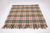 Burberry Shawl in Brown Checked New Wool