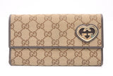 Gucci Long Wallet in Brown GG Canvas