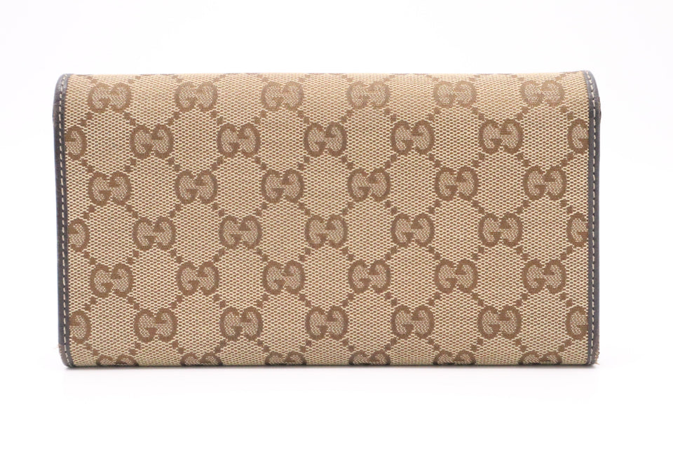 Gucci Long Wallet in Brown GG Canvas