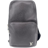 Louis Vuitton Avenue Sling Taiga Leather Backpack Bag Black