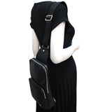 Louis Vuitton Avenue Sling Taiga Leather Backpack Bag Black