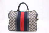 Gucci Boston Bag in Navy GG Canvas
