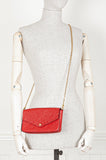 Louis Vuitton Felicie Pochette MNG Empreinte Red Clutch